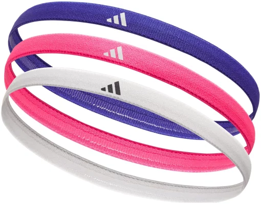 Пов'язки на голову Adidas Hairbands 3pk рожевий, синій, білий Жін One Size