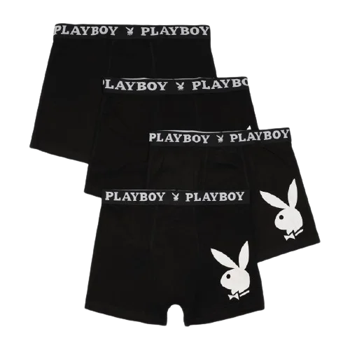 Набір з 4 труси-боксери Playboy ANNYA PLAYBOY BOXERSHORT чорний Чол S