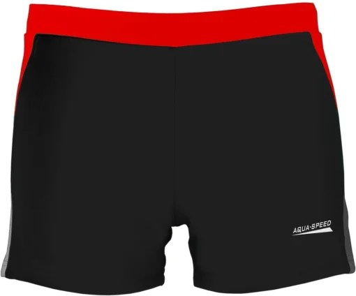 Плавки-боксери для чоловіків Aqua Speed DARIO 6249 чорний, червоний, сірий Чол 3XL (94-102 см)