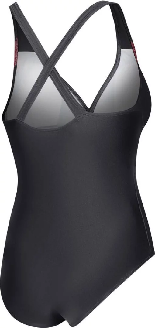 Купальник закритий для жінок Aqua Speed GRETA 5534 темно-сірий, рожевий Жін 36