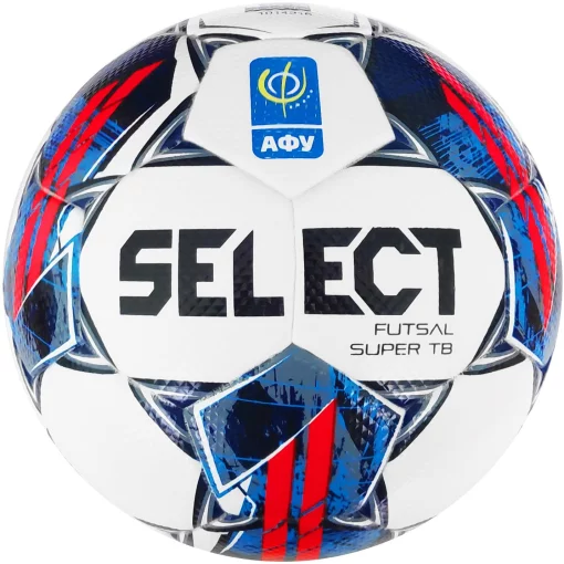 М'яч футзальний Select FUTSAL SUPER TB v22 АФУ біло-чевоний, синій Уні 4