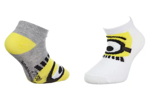 Шкарпетки MINIONS SOCKS 2P сірий, білий Діт 27-30, арт.36775-1