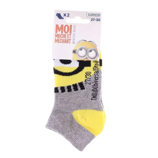 Шкарпетки MINIONS SOCKS 2P сірий, білий Діт 31-35, арт.36775-1