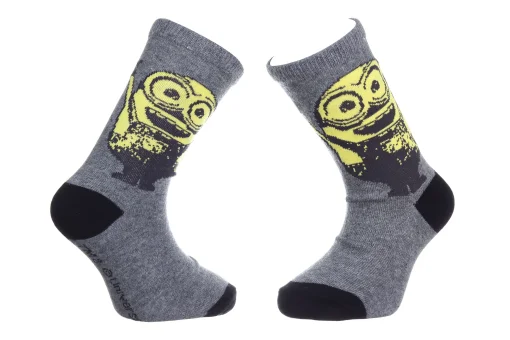 Шкарпетки MINION GROUPE чорний, сірий Діт 27-30, арт.37014-8