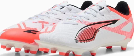 Бутси Puma ULTRA 5 PLAY FG/AG білий, помаранчевий Уні 40.5