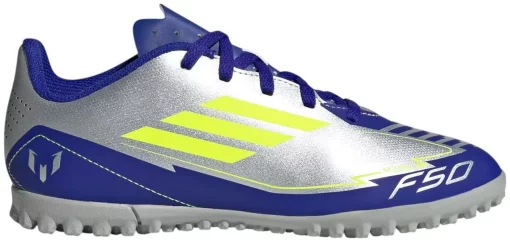 Сороконіжки Adidas F50 CLUB TF J MESSI сріблястий Діт 36 EU (22,1см)