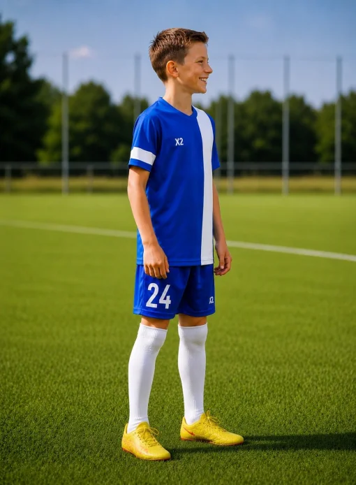 Дитяча футбольна форма X2 League (футболка+шорти), розмір S (синій/білий)