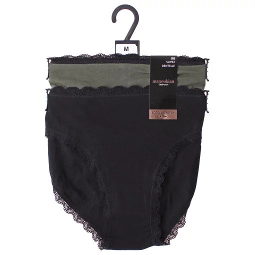 Труси Manoukian SLIPS X2 FEMME чорний, хакі Жін M