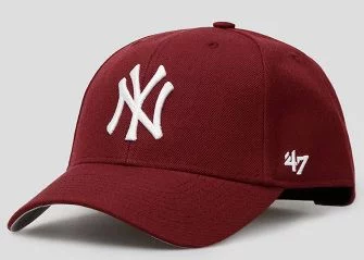 Кепка 47 Brand YANKEES бордовий, світло-сірий Уні OSFA
