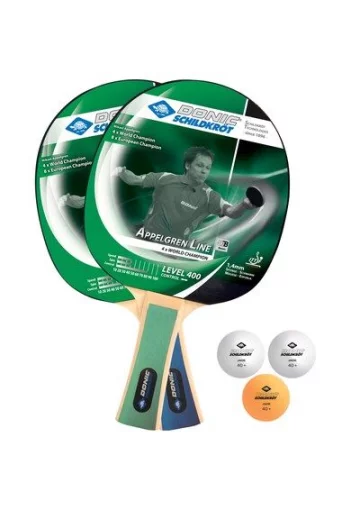 Набір для настільного тенісу Donic Appelgren 400 2-player set 2 ракетки + 3 м'ячі
