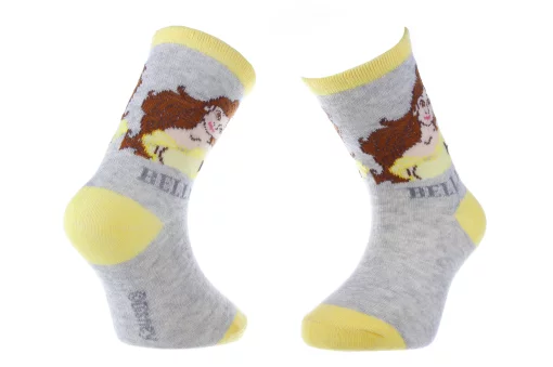 Шкарпетки PRINCESS BELLE сірий, жовтий Діт 19-22, арт.43891047-4
