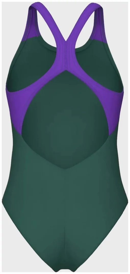 Купальник закритий для жінок Arena BRIGHT GLARE SWIMSUIT V BACK зелений Жін 40