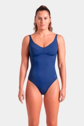 Купальник закритий для жінок Arena SWIMSUIT VICTORIA U BACK SOLID темно-синій Жін 40
