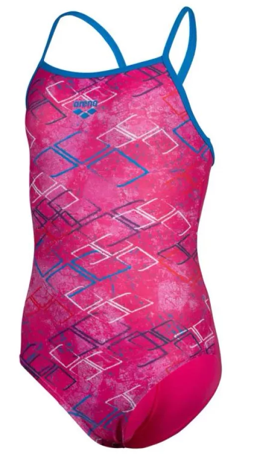 Купальник Arena DALY SWIMSUIT LIGHT DROP BACK рожевий, білий, блакитний Діт 128 см