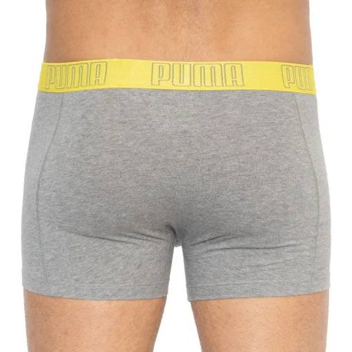 Труси-боксери Puma YD BOLD STRIPE BOXER 2P сірий, жовтий Чол L