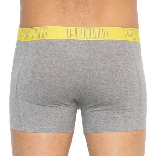 Труси-боксери Puma YD BOLD STRIPE BOXER 2P сірий, жовтий Чол S