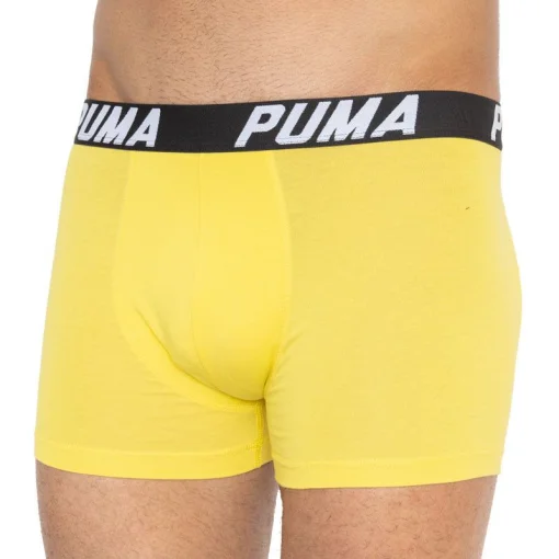 Труси-боксери Puma SPACEDYE STRIPE BOXER 2P сірий, жовтий Чол M