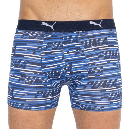 Труси-боксери Puma LOGO AOP BOXER 2P синій, білий Чол M