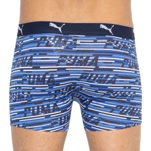 Труси-боксери Puma LOGO AOP BOXER 2P синій, білий Чол L