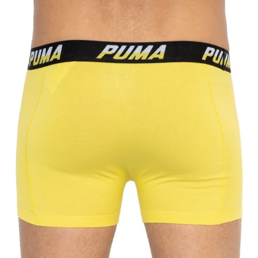 Труси-боксери Puma LOGO AOP BOXER 2P сірий, жовтий Чол M