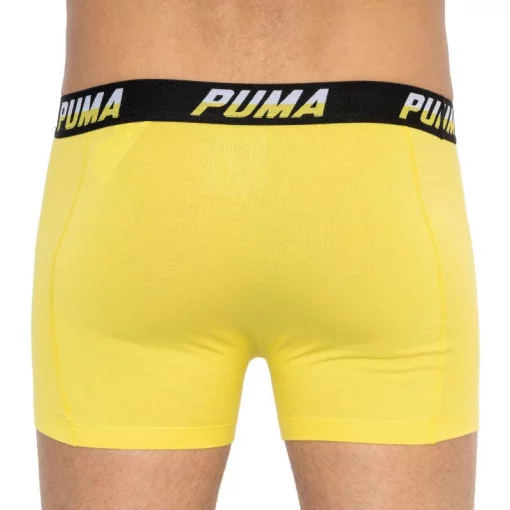 Труси-боксери Puma LOGO AOP BOXER 2P сірий, жовтий Чол S
