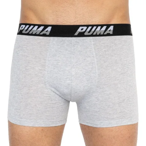 Труси-боксери Puma LOGO AOP BOXER 2P сірий, білий, чорний Чол S