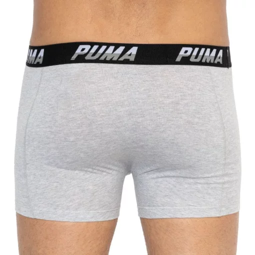 Труси-боксери Puma LOGO AOP BOXER 2P сірий, білий, чорний Чол S