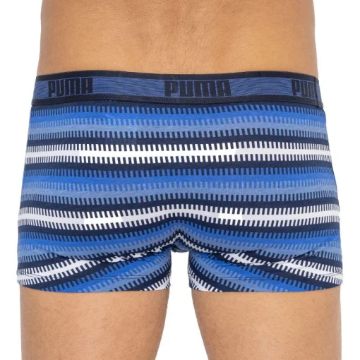 Труси-шорти Puma WORLDHOOD STRIPE TRUNK 2P синій, білий, сірий, чорний Чол XL