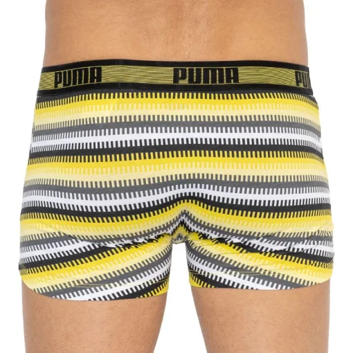 Труси-шорти Puma WORLDHOOD STRIPE TRUNK 2P білий, сірий, чорний, жовтий Чол XL
