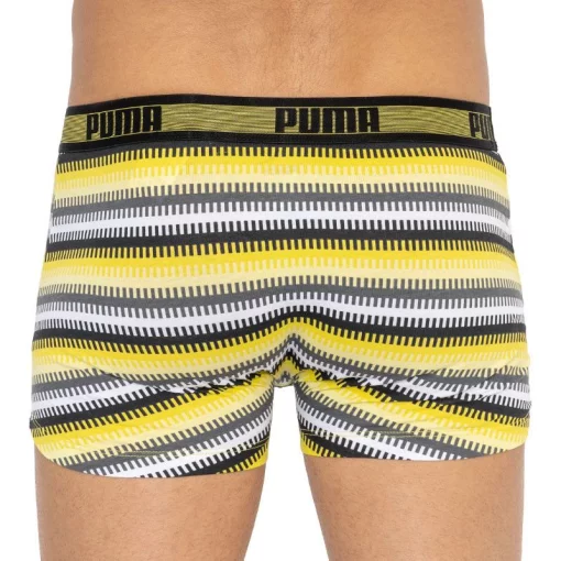 Труси-шорти Puma WORLDHOOD STRIPE TRUNK 2P білий, сірий, чорний, жовтий Чол S