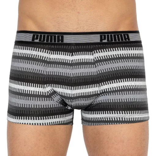Труси-шорти Puma WORLDHOOD STRIPE TRUNK 2P сірий, білий, чорний Чол S