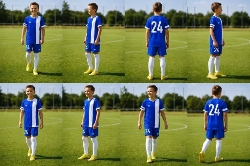 Дитяча футбольна форма X2 League (футболка+шорти), розмір M (синій/білий)