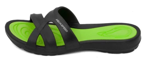 Шльопанці Aqua Speed PANAMA 6594 чорний, зелений Жін 36