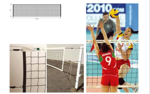 Сітка волейбольна El Leon De Oro "Тренувальна" 3,5 мм, осередок 10 * 10 см (Іспанія)