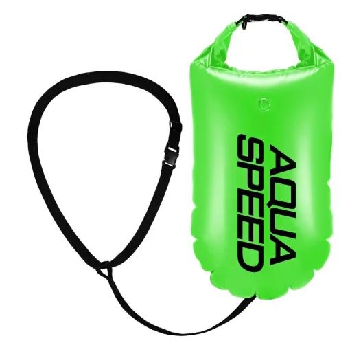 Буй для плавання Aqua Speed Open Water Swim Buoy 61240 салатовий, чорний Уні 17 літрів