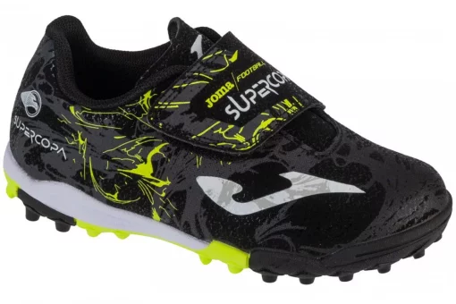 Сороконіжки дитячі Joma SUPER COPA чорний, салатовий Діт 33