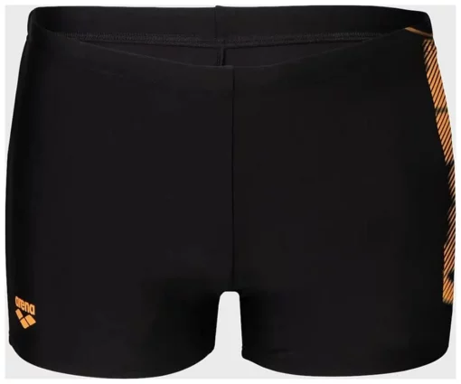 Плавки-шорти для чоловіків Arena BRIGHT GLARE SWIM SHORT чорний, помаранчевий Чол 110