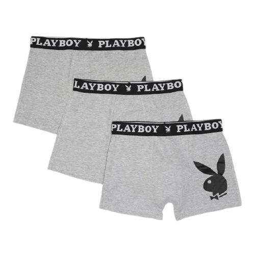 Набір з 3 труси-боксери Playboy ANNYA PLAYBOY BOXERSHORT сірий Чол XL