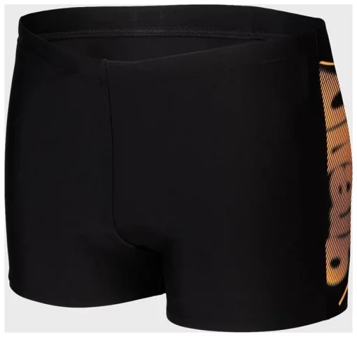 Плавки-шорти для чоловіків Arena BRIGHT GLARE SWIM SHORT чорний, помаранчевий Чол 110