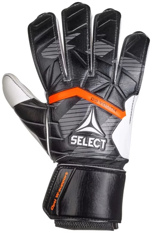 Рукавички воротарські Select GOALKEEPER GLOVES 03 YOUTH v25 чорний, білий Діт 4 (15,5 см)