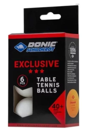М'ячі для настільного тенісу (6 шт) Donic-Schildkrot 3*-Star Avantgarde (EXCLUSIVE), white