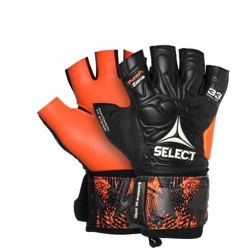 Рукавички воротарські Select GOALKEEPER GLOVES FUTSAL LIGA 33 чорний, помаранчовий Уні 11 (21см)