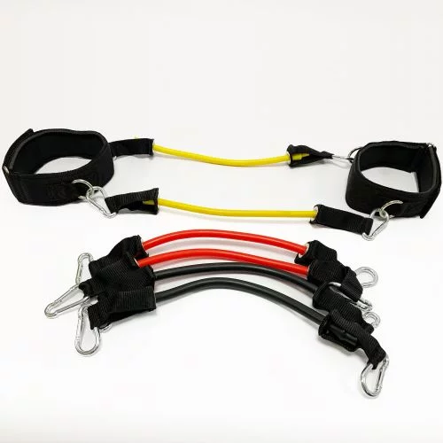 Еспандер для ніг універсальний Meta Kinetic Ankle, Thigh & Arm Band Universal Set чорний, жовтий, че