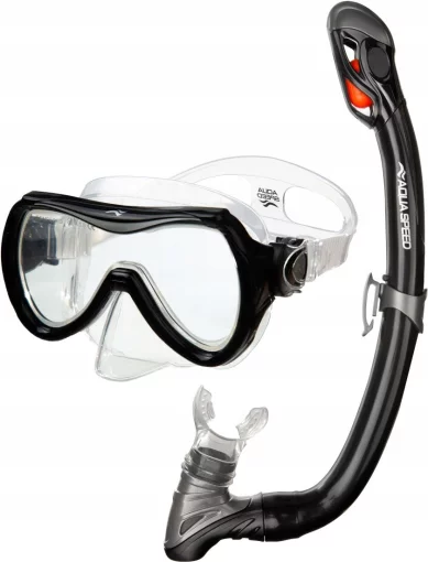 Набір маска і трубка Aqua Speed Alize + Samos 60314 чорний Діт OSFM