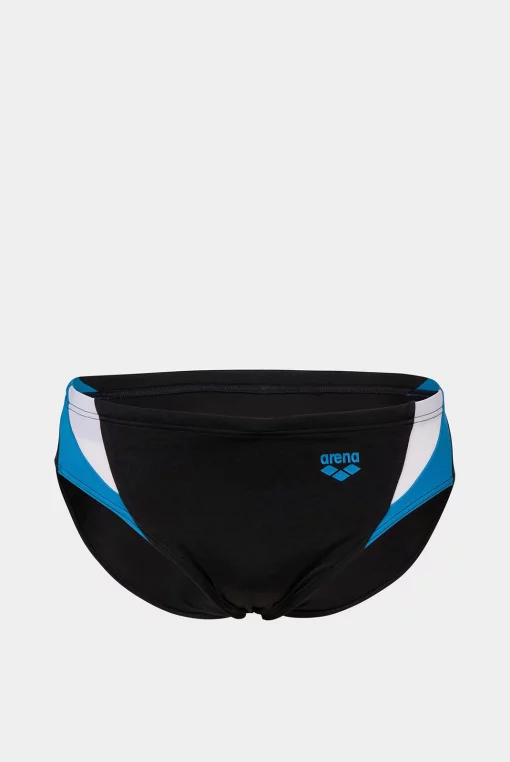 Плавки-сліпи Arena SWIM BRIEFS PANEL чорний, білий, блакитний Чол 80