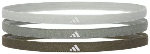 Пов'язки на голову Adidas Hairbands 3pk зелений, темно-сірий, сірий Уні One Size
