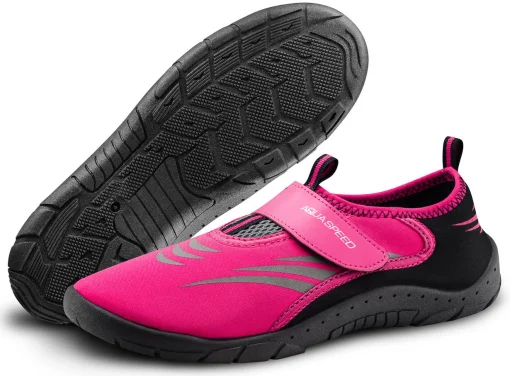 Аквашузи Aqua Speed AQUA SHOE MODEL 27C 7619 рожевий, сірий, чорний Уні 35