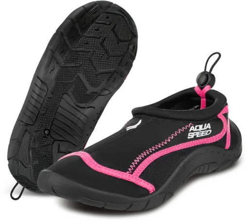 Аквашузи Aqua Speed AQUA SHOE MODEL 28D 9560 чорний, малиновий Уні 35