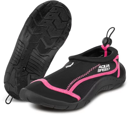 Аквашузи Aqua Speed AQUA SHOE MODEL 28D 9560 чорний, малиновий Уні 35