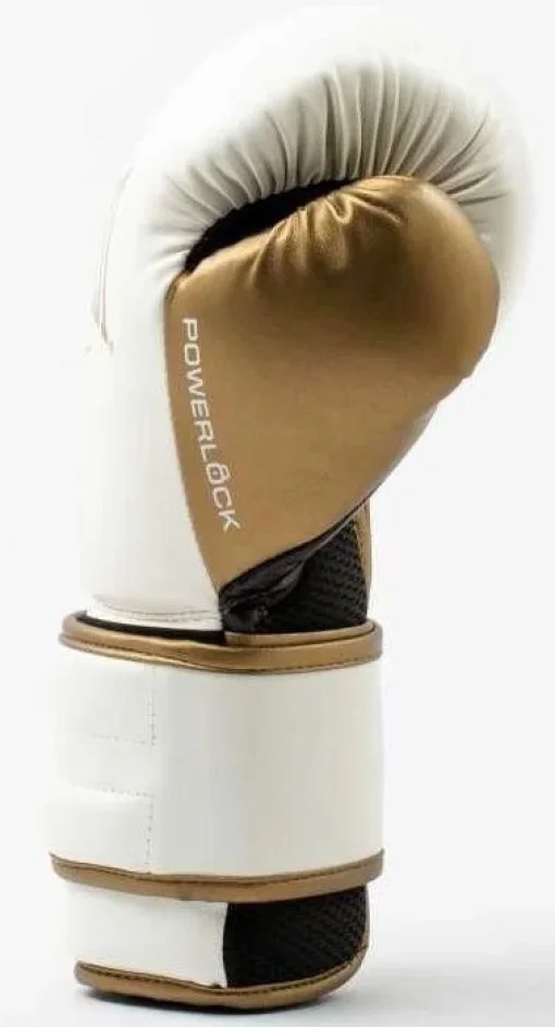 Боксерські рукавиці Everlast POWERLOCK 2R TRAINING GLOVE білий, золотий Уні 14 унцій